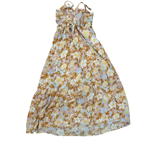 Gap Floral Dress Women Small Daisy Tiered Tie Front Cutout CottageCore Whimsical - Image 4