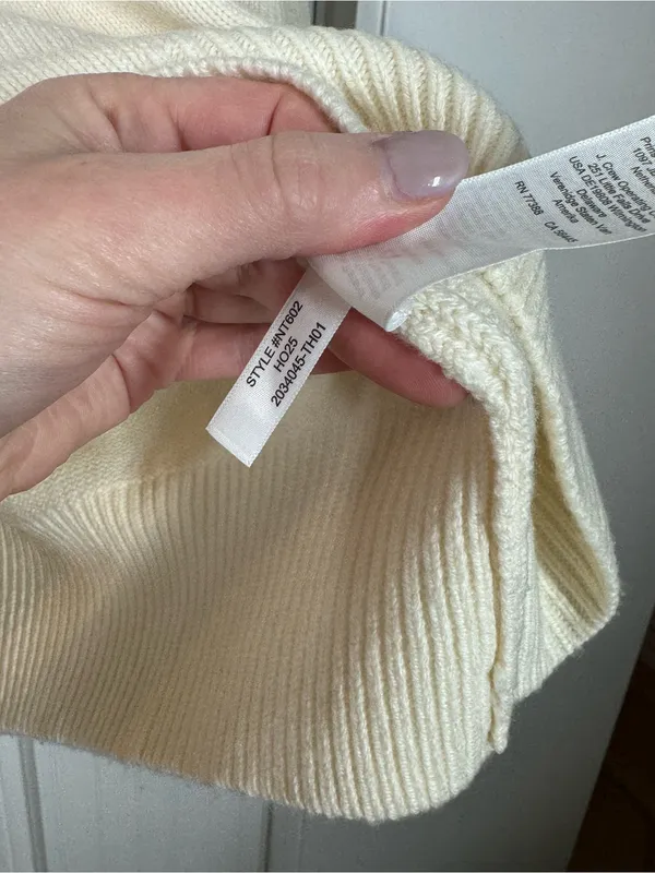 Madewell SoftWool Boxy Crewneck Sweater size Small NT602 heather cloud - Image 5