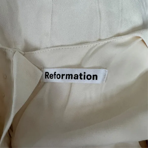 Reformation Lecce Dress Ivory - Image 4