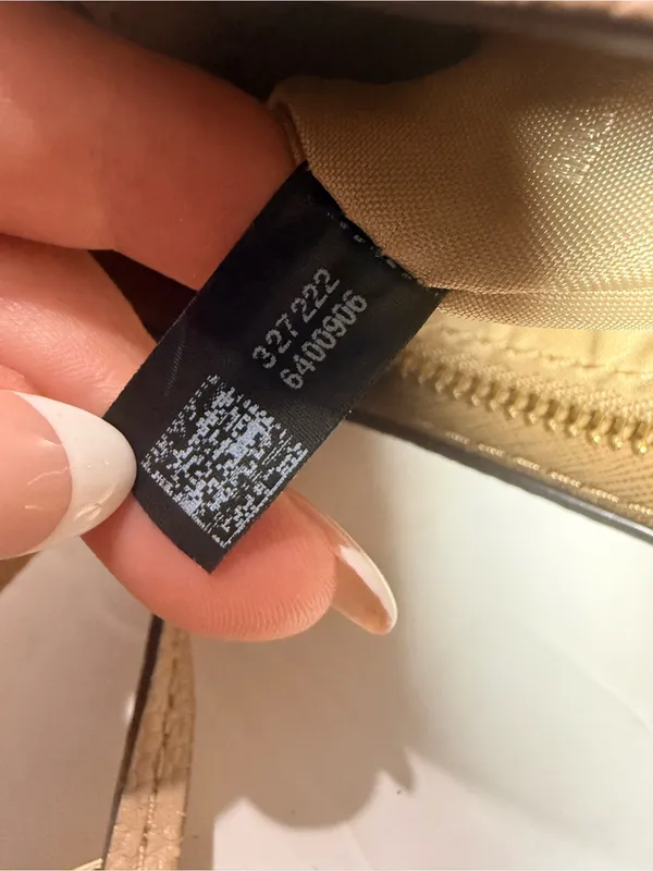 Michael Kors Mercer Small Pebbled Leather Satchel Crossbody Beige Gold - Image 4