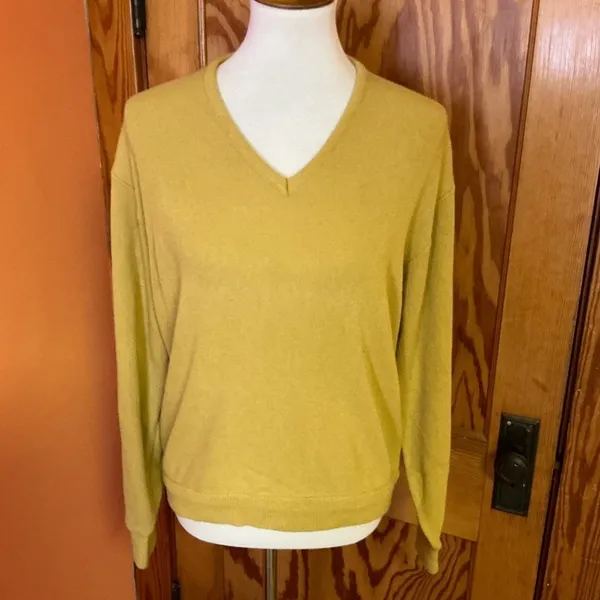 Vintage 60s gold grandpa sweater - Image 6