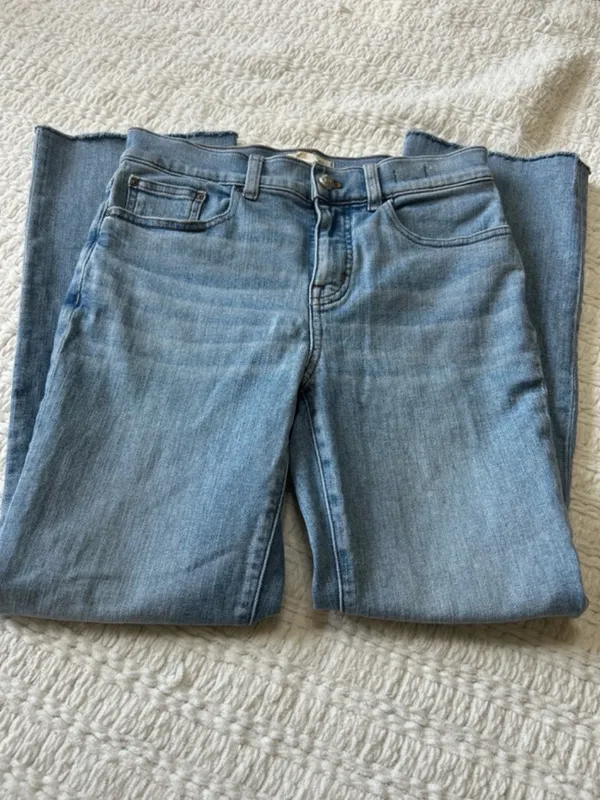 Madewell Light Blue Ankle Crop Straight Jeans - Image 3