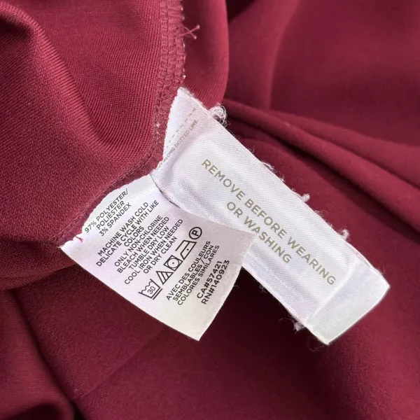 Loft Wide Leg Pull On Crop Stretch Pants Womens XL Burgundy Casual Office - Image 6