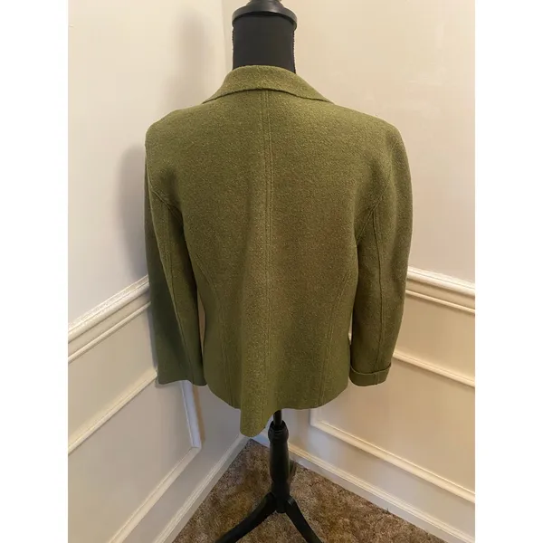 Vintage Valerie Stevens Wool Blend Jacket Blazer Button Textured Patch Pocket - Image 4