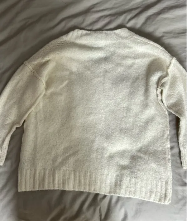 ZARA Oversized V-Neck Knit Sweater - Image 2