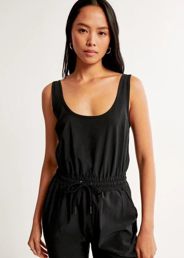 Abercrombie & Fitch Traveler Sleeveless Scoop Neck Drawstring Romper Jumpsuit XS - Image 9