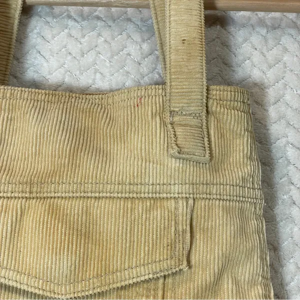 Vintage Y2K Aeropostale Tan‎ Corduroy Small Shoulder Tote Bag - Image 2