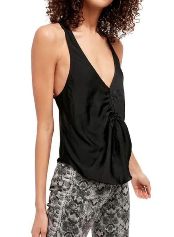 NWT free people In A Cinch Cami Top Silky black - Image 2