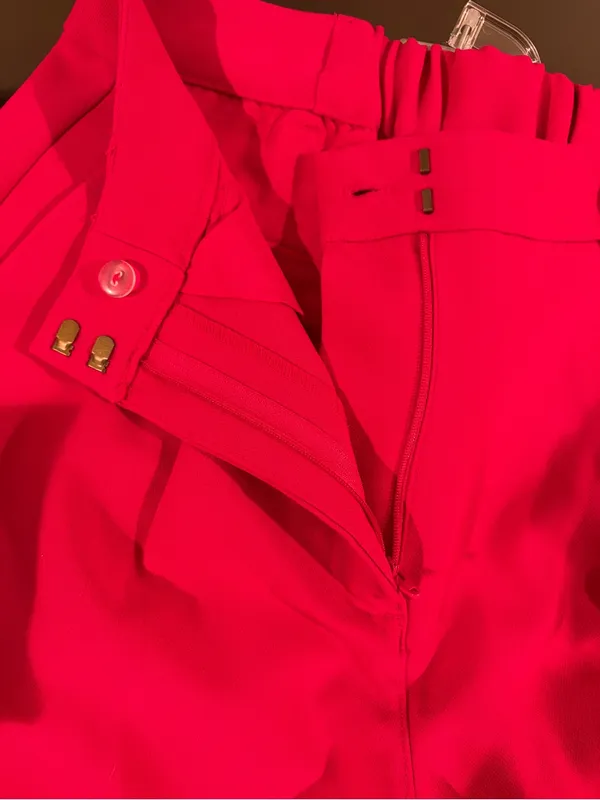 Old Navy Extra High-Rise Taylor Wide Leg Trouser Pants Hot Pink Barbie Medium - Image 3