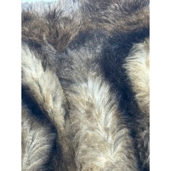 Vintage Red Fur Lined Bomber Jacket Heavy Winter Coat Real‎ Fur Trimmed Collar - Image 3