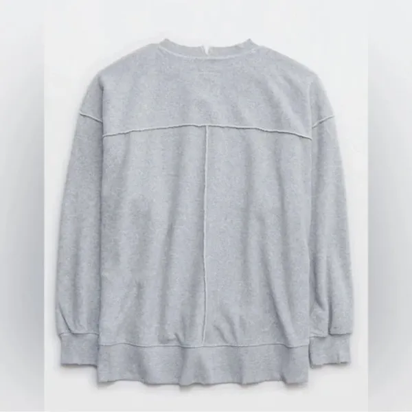 Aerie Women's Size Large Cozy Crew Sweatshirt The Chill Gray Winter Tour 06 Cold - Image 3