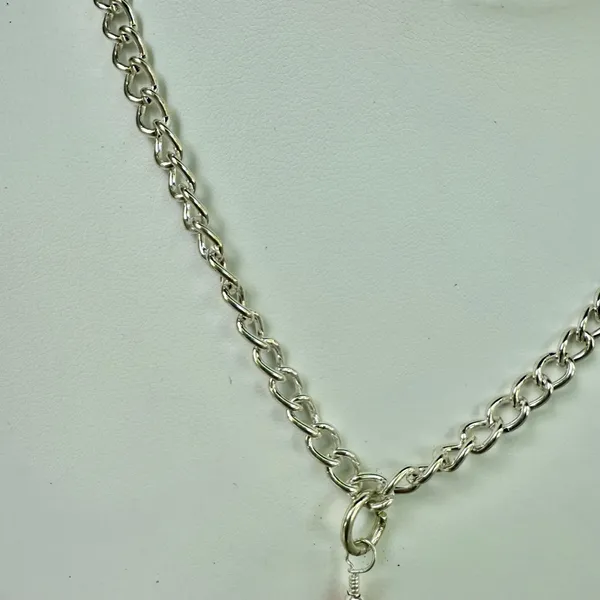 Handmade Antique Silver Toy Soldier Nutcracker with Red Crystal Chain Necklace - Image 3