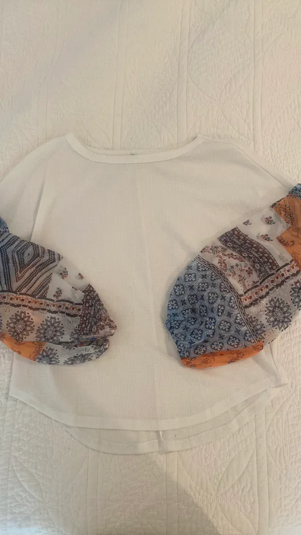 Pattern Sleeve Top Size M - Image 3