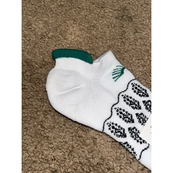 FP Movement Ankle Sock Patterned Knit‎ White Green One Size - Image 5