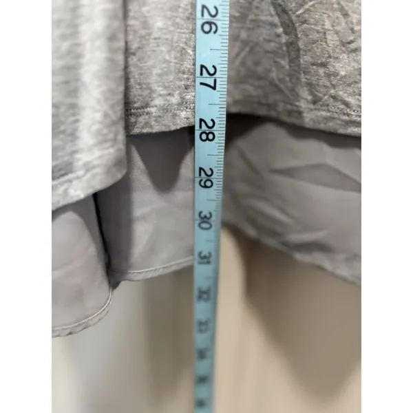 Metaphor Gray Blouse Size XL 3/4 Sleeve Chiffon‎ Back Scoop High Low NWT - Image 4