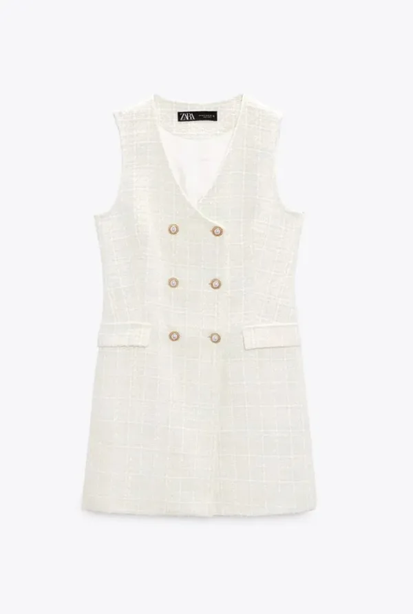 Zara Tweed Vest Mini Dress - Image 2