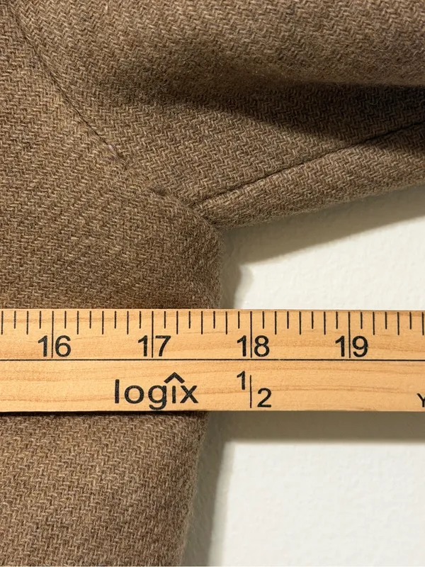 MANGO Double Layer Wool Blend Coat Size XS Brown Tan - Image 9