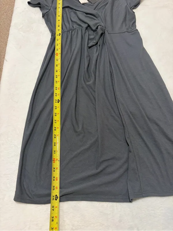 NWT Oh Baby by Motherhood Charcoal Grey Maternity Dress - Large - Image 3