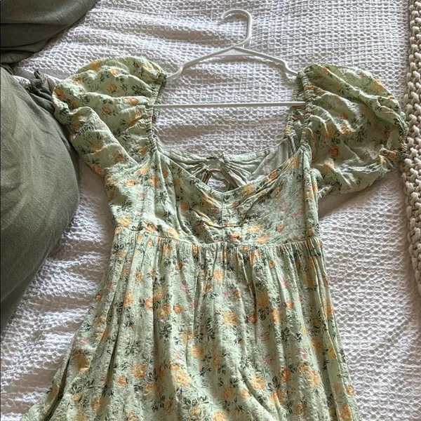 Lelis Green Smocked Mini Sundress - Image 3
