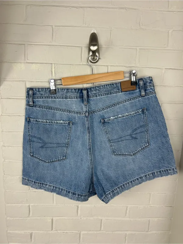 American Eagle Cotton Denim Mom Shorts Plus Size 16 - Image 10