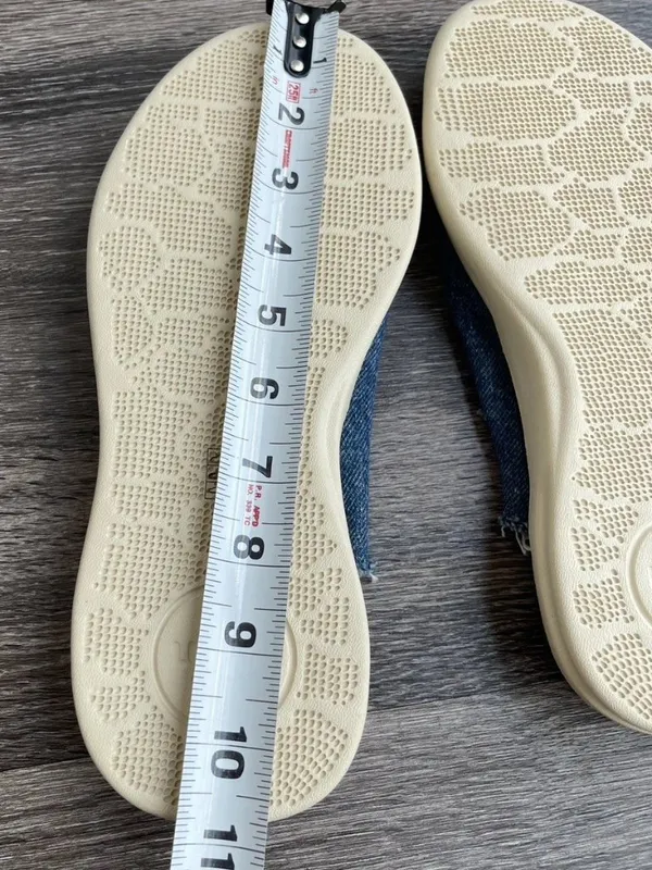 Lusso Cloud Blue Denim Pelli Slip-on Waffle-Knit Mules Shoes Size 9 NWOT - Image 12
