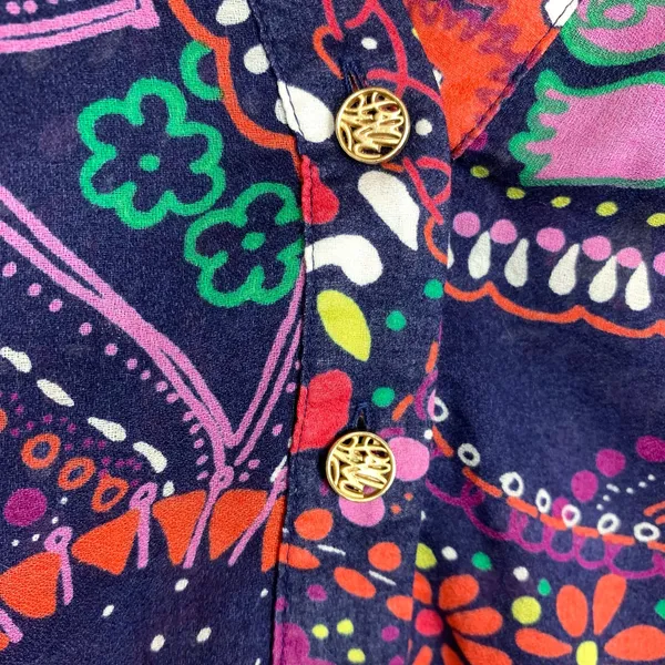 Lilly Pulitzer Garden Menagerie Providence Blouse Purple Red Floral Size Small - Image 7