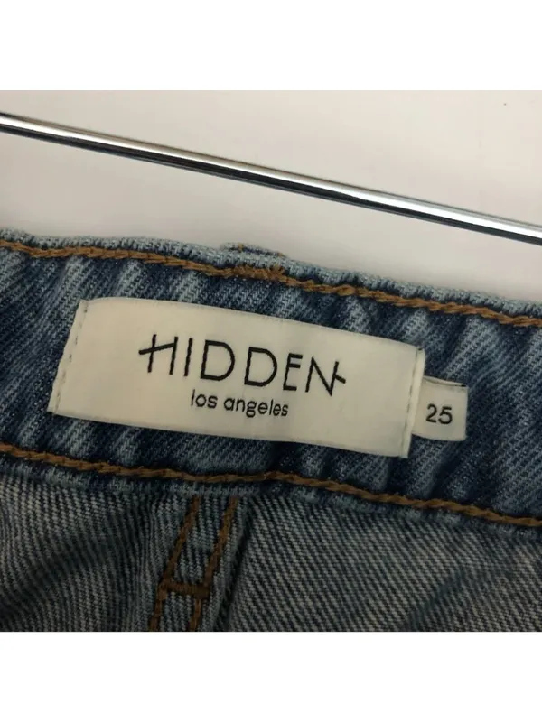 Hidden Los Angeles Womens Blue The Tracey Cropped Straight-Leg Jeans Size 25 - Image 3