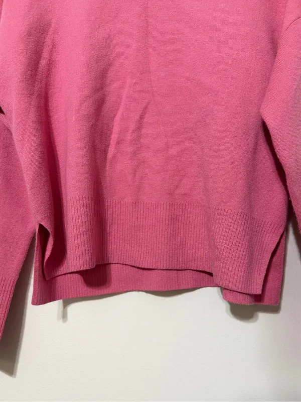 Abercrombie & Fitch Pink Crewneck Sweater Size XS Knit Stretch Bubblegum Summer - Image 5