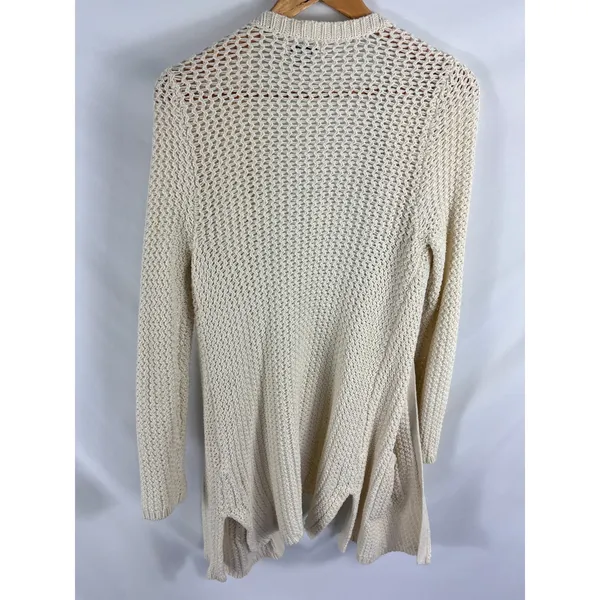 Lucky Brand off White Longline Knit Cardigan Size Small - Image 4