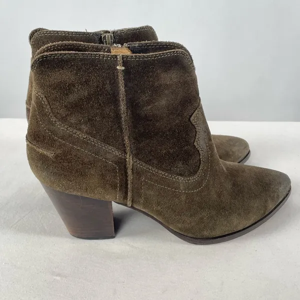 Frye Renee Seam Suede Short Boot in Brown‎ Size 10 - Image 10