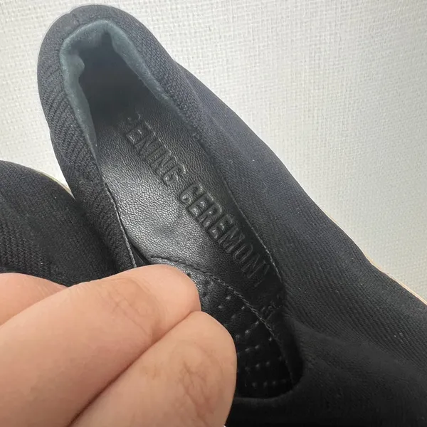 Opening Ceremony Black Ribbed Knit Platform Slip On Sneakers Women Size 37 - Image 7