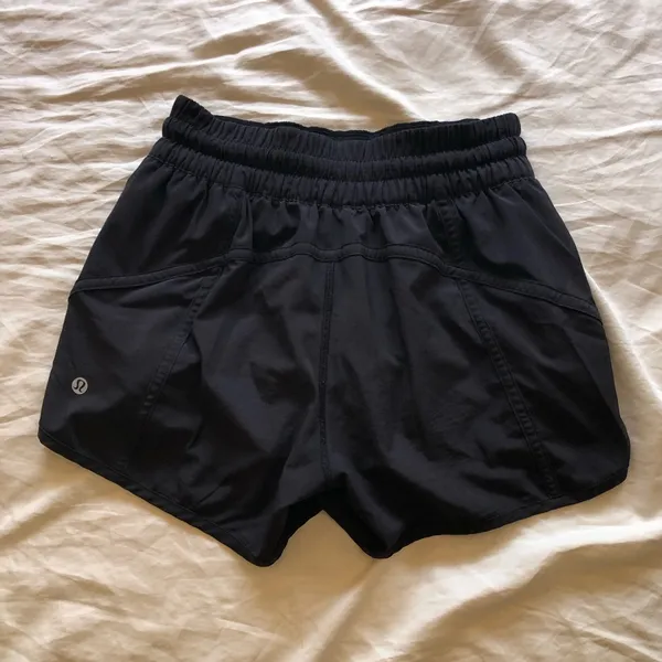 Lululemon Tracker Shorts Black Athletic Running Short Lined 6 Small - Image 5
