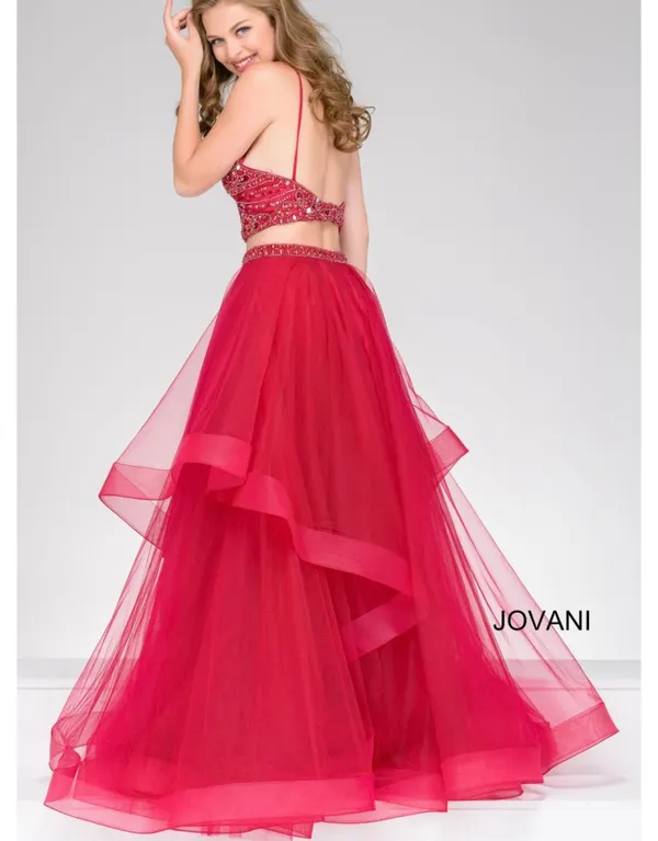 Jovani Two-Piece Embellished Tulle Prom Gown 46404 - Image 3