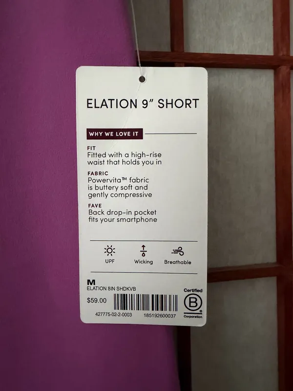 NWT Athleta elation purple size medium shorts - Image 2