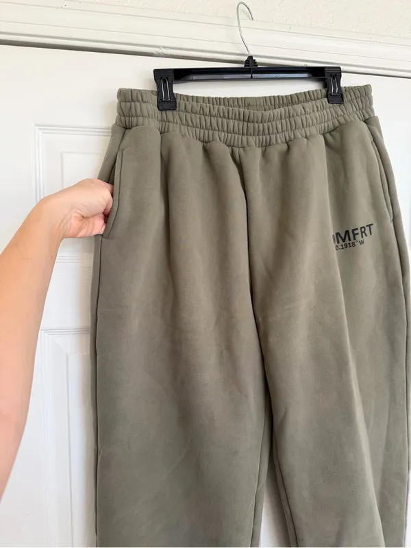 COMFRT‎ Travel Essentials Olive Green Jogger Sweatpants Size XL - Image 5
