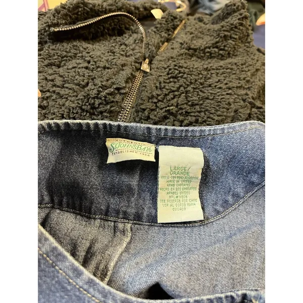 Vintage Y2K St. John’s‎ Bay Denim Jumper Dress Western Farmcore Normcore Women L - Image 8