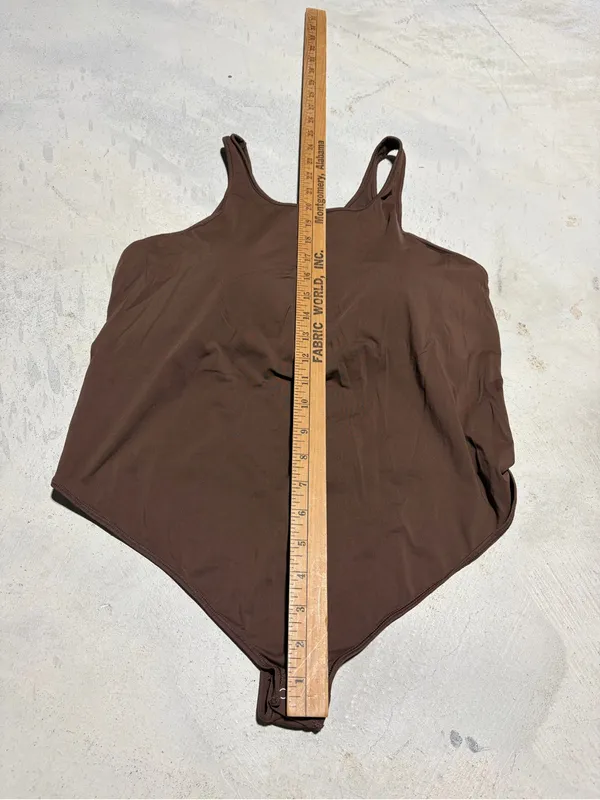 Skims Chocolate Brown One-Piece Bodysuit with padding 2x - Image 5