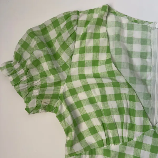 Princess Polly Gingham Shorts Romper Ruffle Short Sleeve Scoop V-Neck Zip Up 2 - Image 11