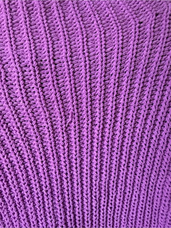 Aerie Purple Chunky Knit Oversized Turtleneck Sweater Women’s Large - Image 7
