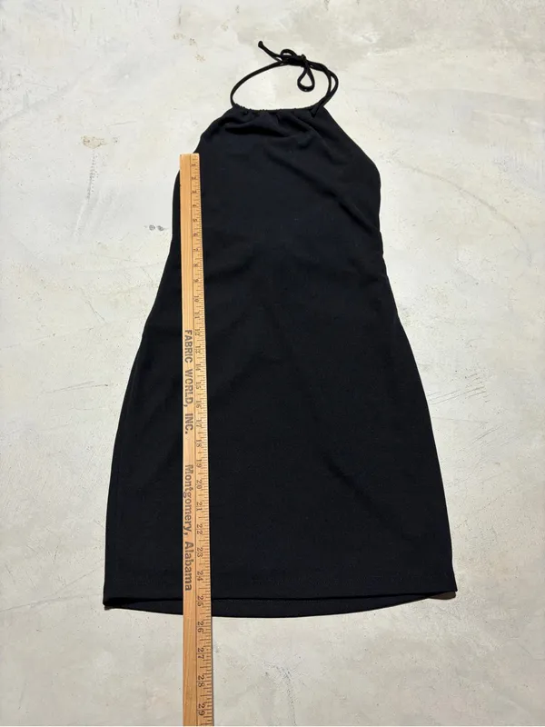 Hello Molly Black Halter mini Dress M 6 - Image 2