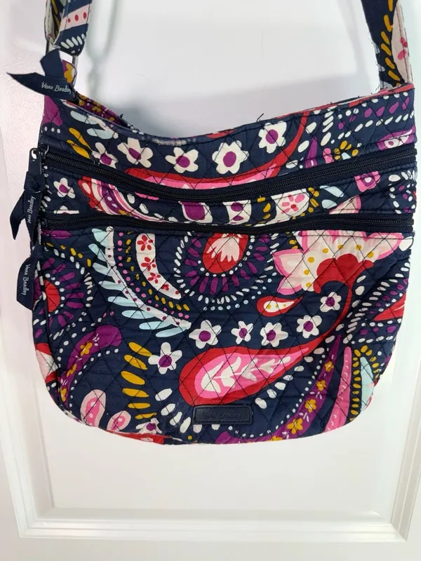 Vera Bradley Quilted Painted Paisley Crossbody Bag - Image 3