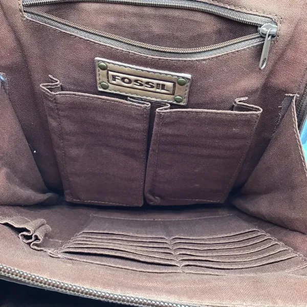 FOSSIL genuine brown leather crossbody bag ZB 8944 - Image 8