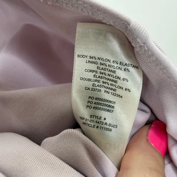 Aritzia Babaton Light Pink Contour Thong Bodysuit Size Small - Image 4