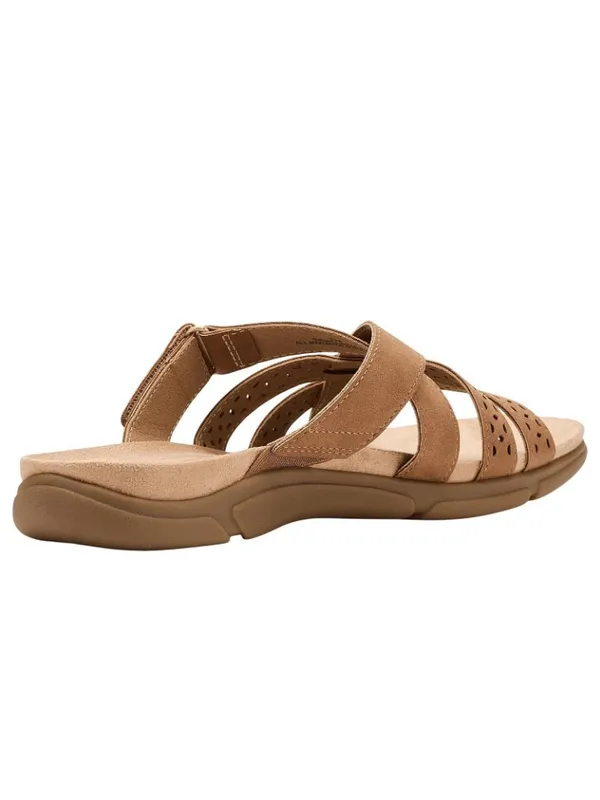 NWT Easy Spirit Melinna Womens Strappy Slip On Sandal SEMELINNA3 Medium Brown 7M - Image 4