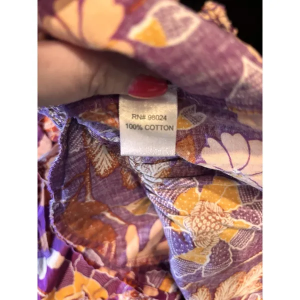 House of Harlow 1960 Nicole Richie‎ Floral Mini Dress Purple Ruffle Sleeve Small - Image 5
