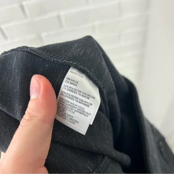 Royal Robbin’s Heather Dark Grey Zipper Detail Thick Legging Pants Size S - Image 4