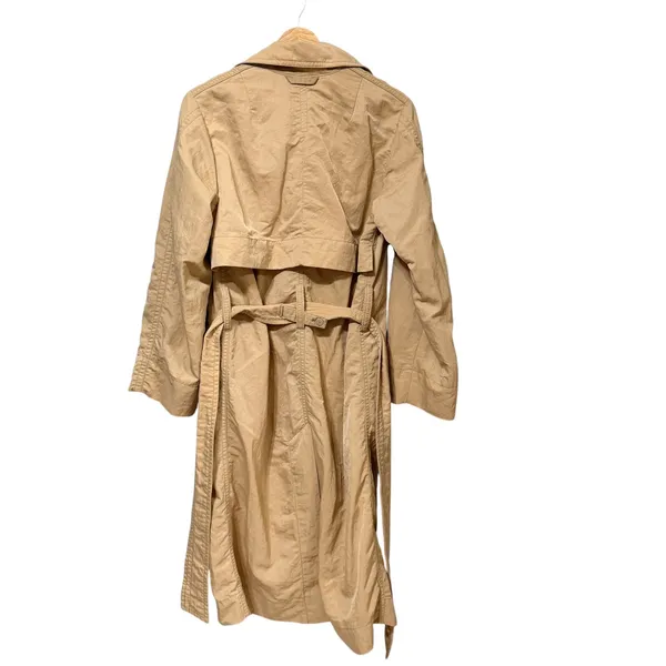 Vince Womens Tan Khaki Belted Nylon Trench Coat V860691416 Size Small - Image 2