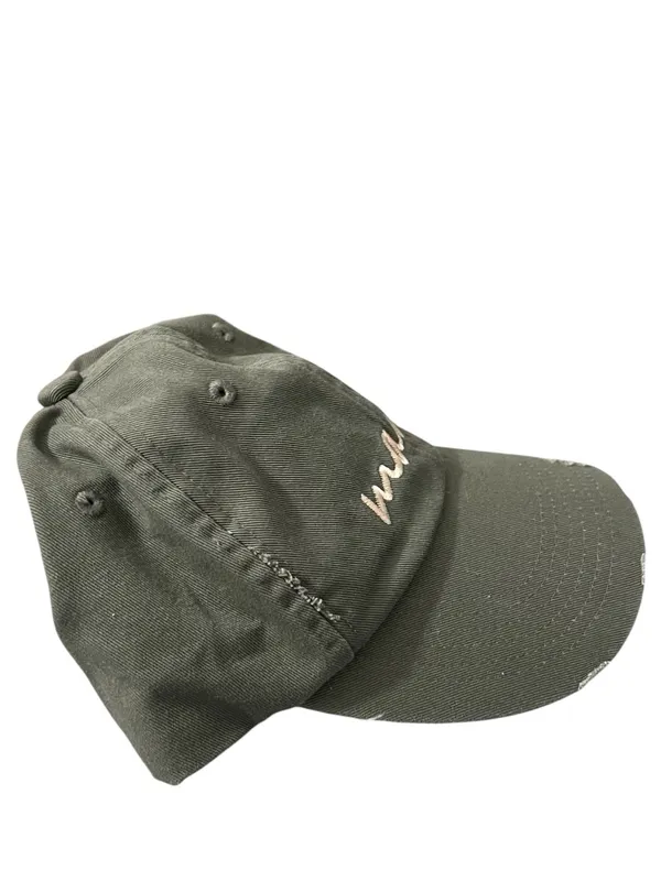 Boutique Olive Green Mama Embroidered Distressed Vintage Baseball Cap Hat - Image 3