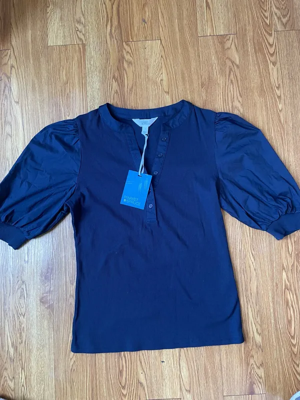 Market & spruce media poplin knit Henley top - Image 8