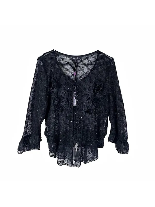 Women's Black Blous Size undefined - Image 3
